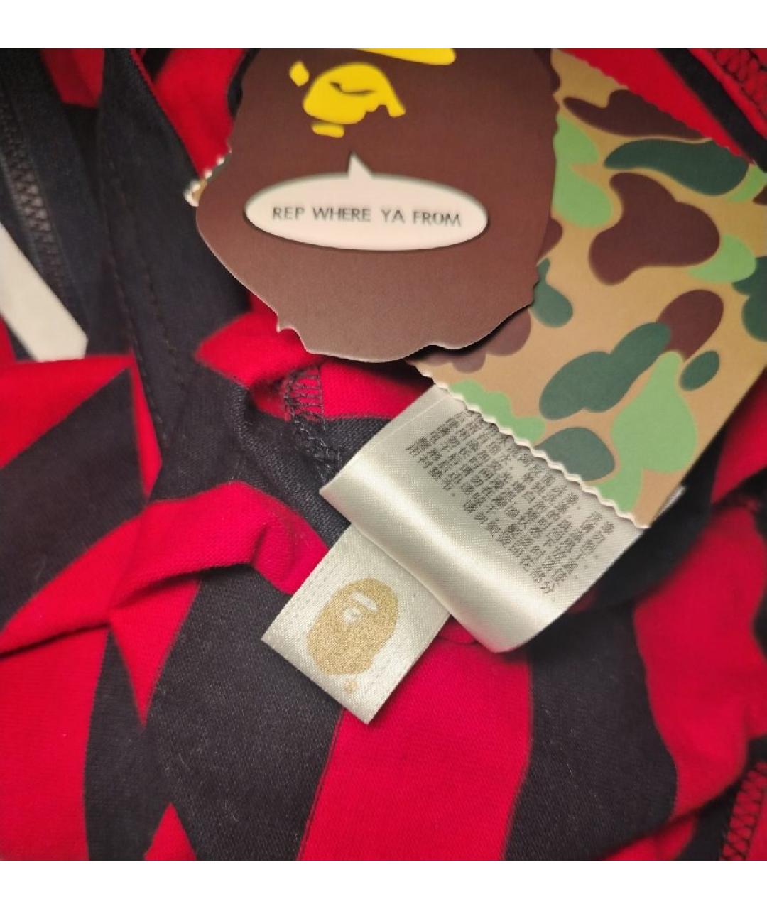 BAPE Красная хлопковая футболка, фото 7