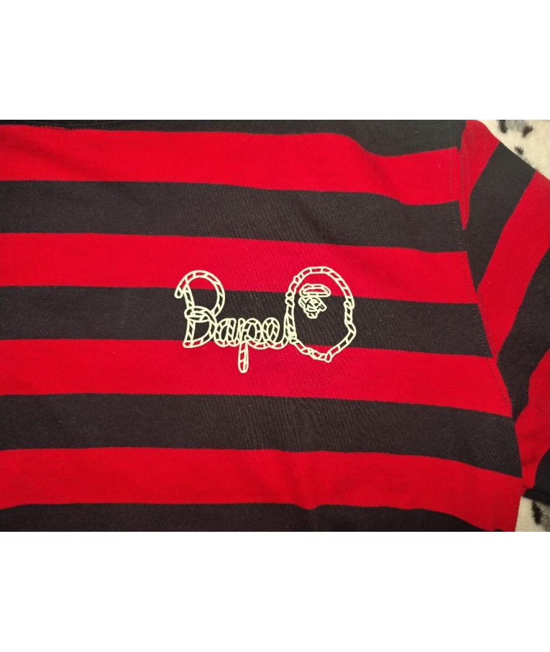BAPE Красная хлопковая футболка, фото 4