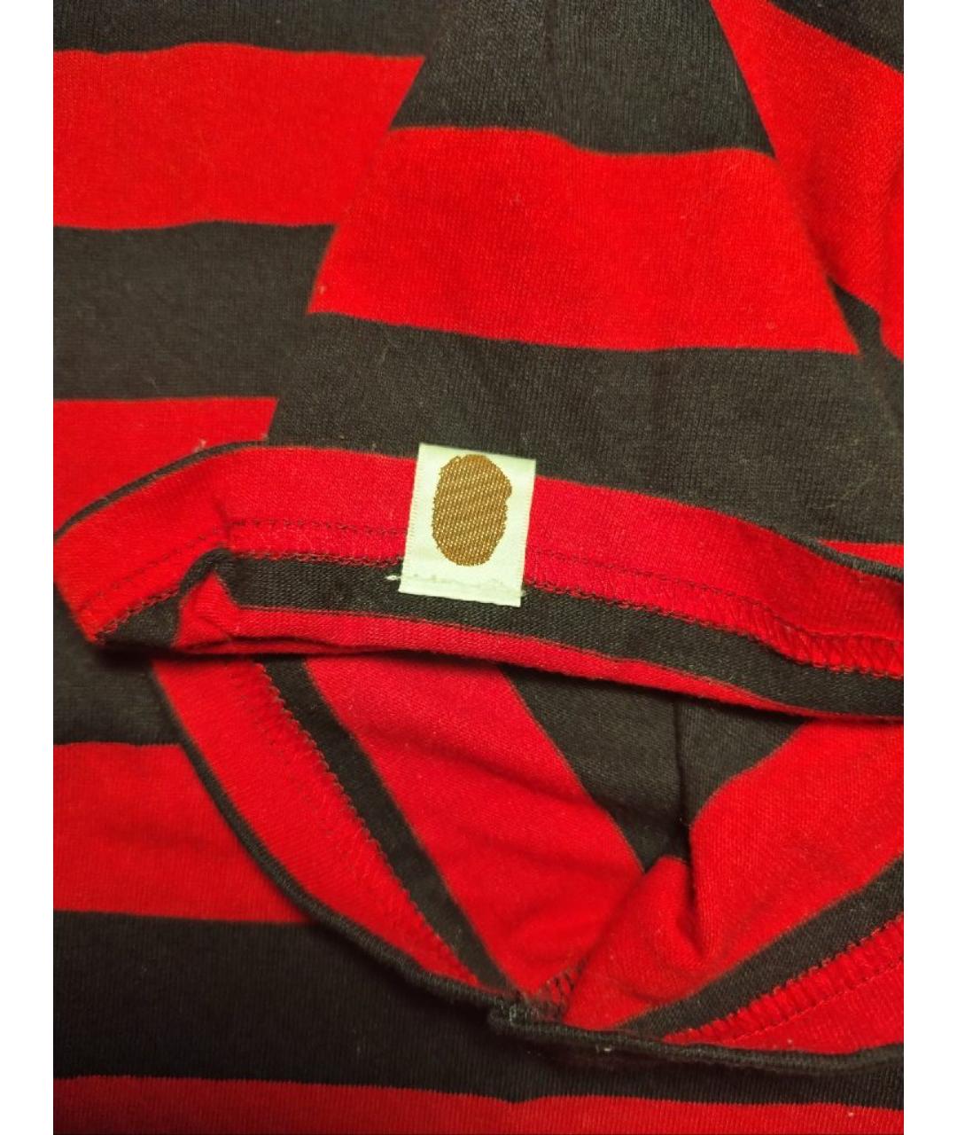 BAPE Красная хлопковая футболка, фото 6
