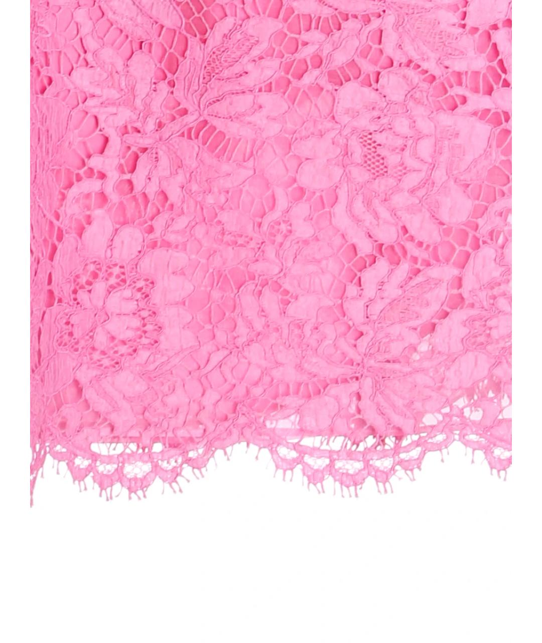 VALENTINO Розовое хлопковое коктейльное платье, фото 3