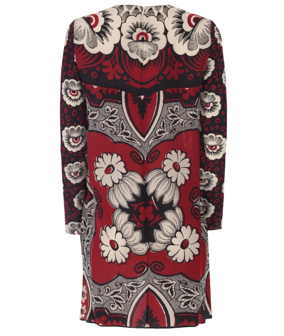 VALENTINO Красное шелковое повседневное платье, фото 2