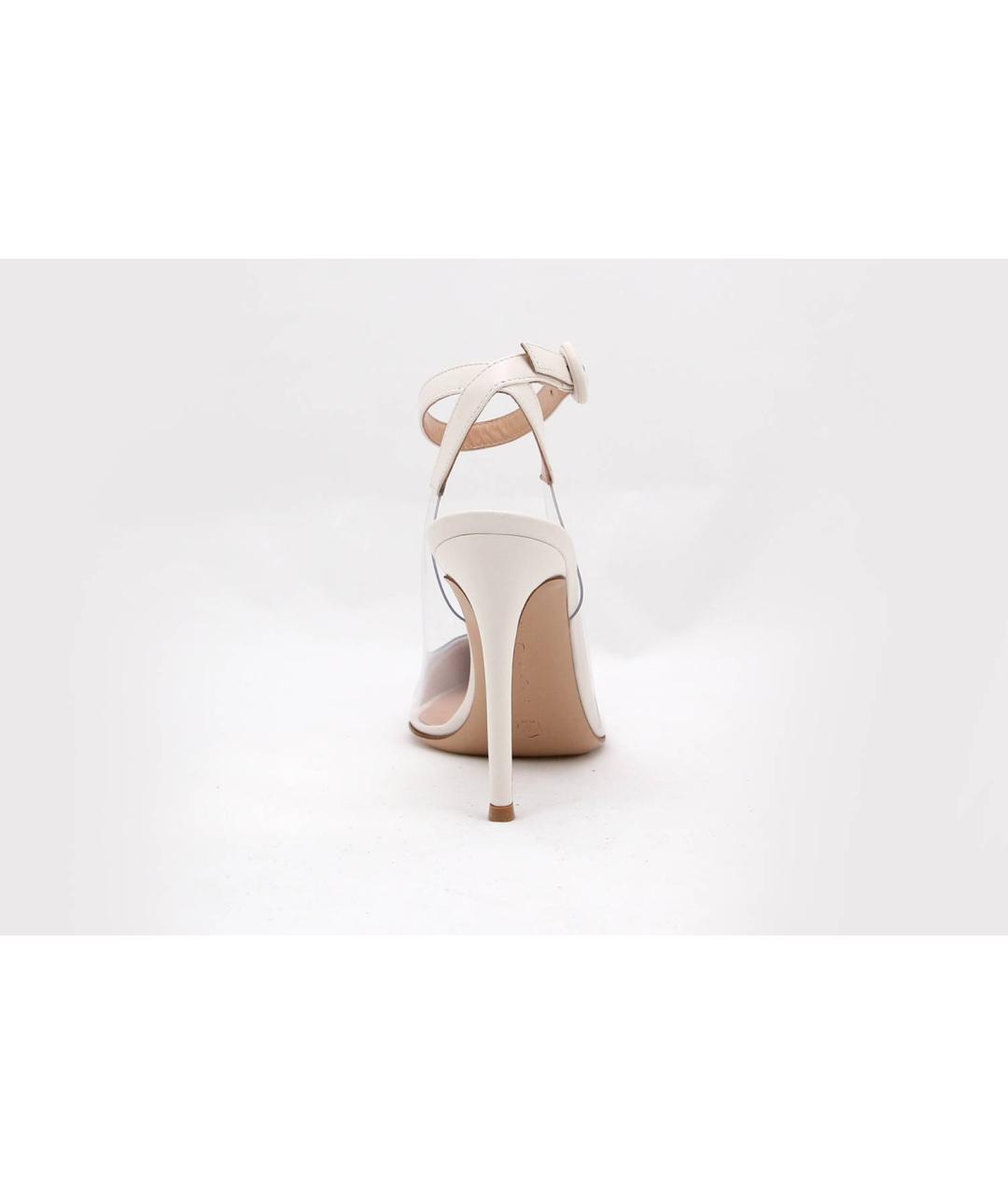 GIANVITO ROSSI Белые кожаные босоножки, фото 2