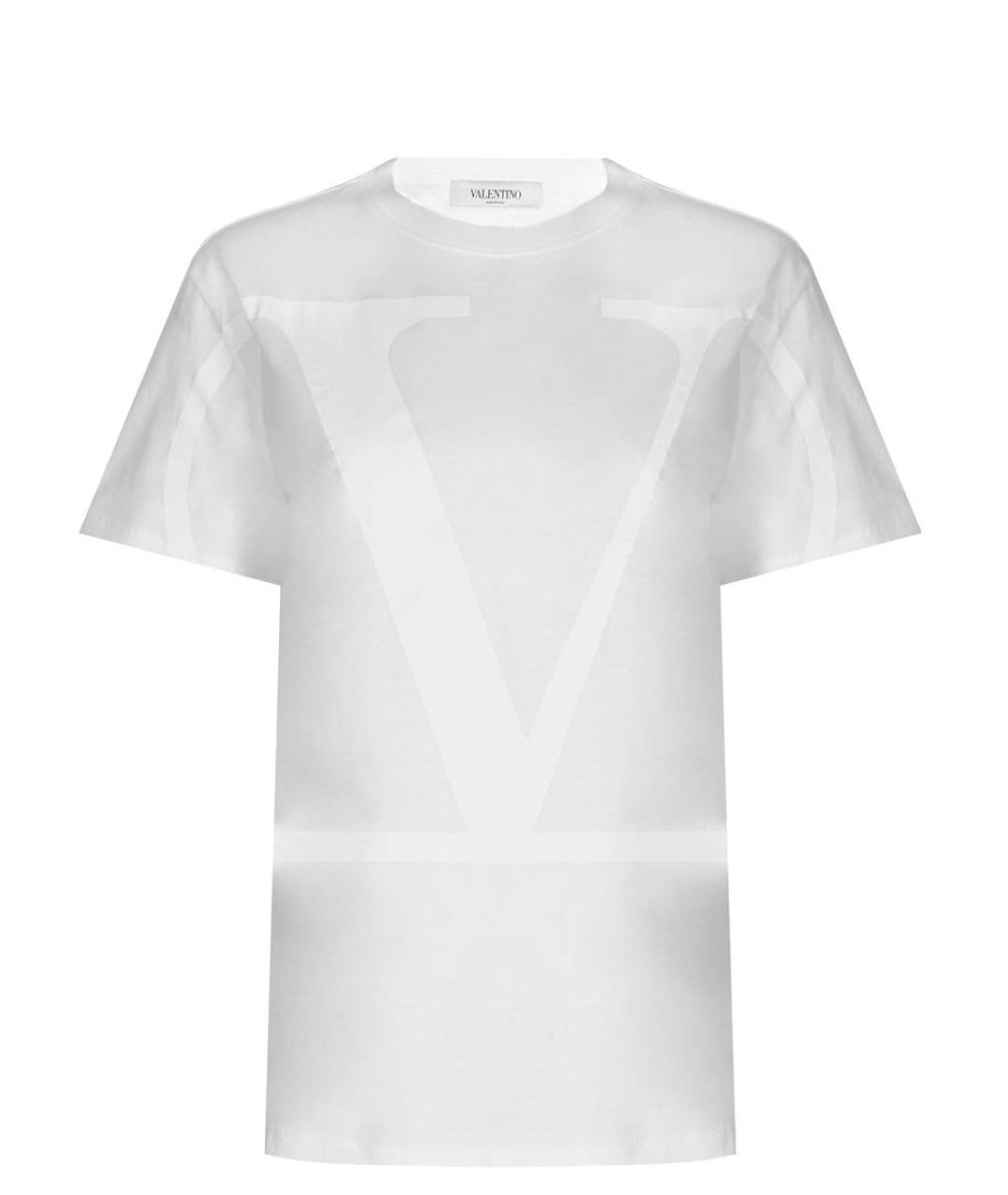 VALENTINO Белая хлопковая футболка, фото 1