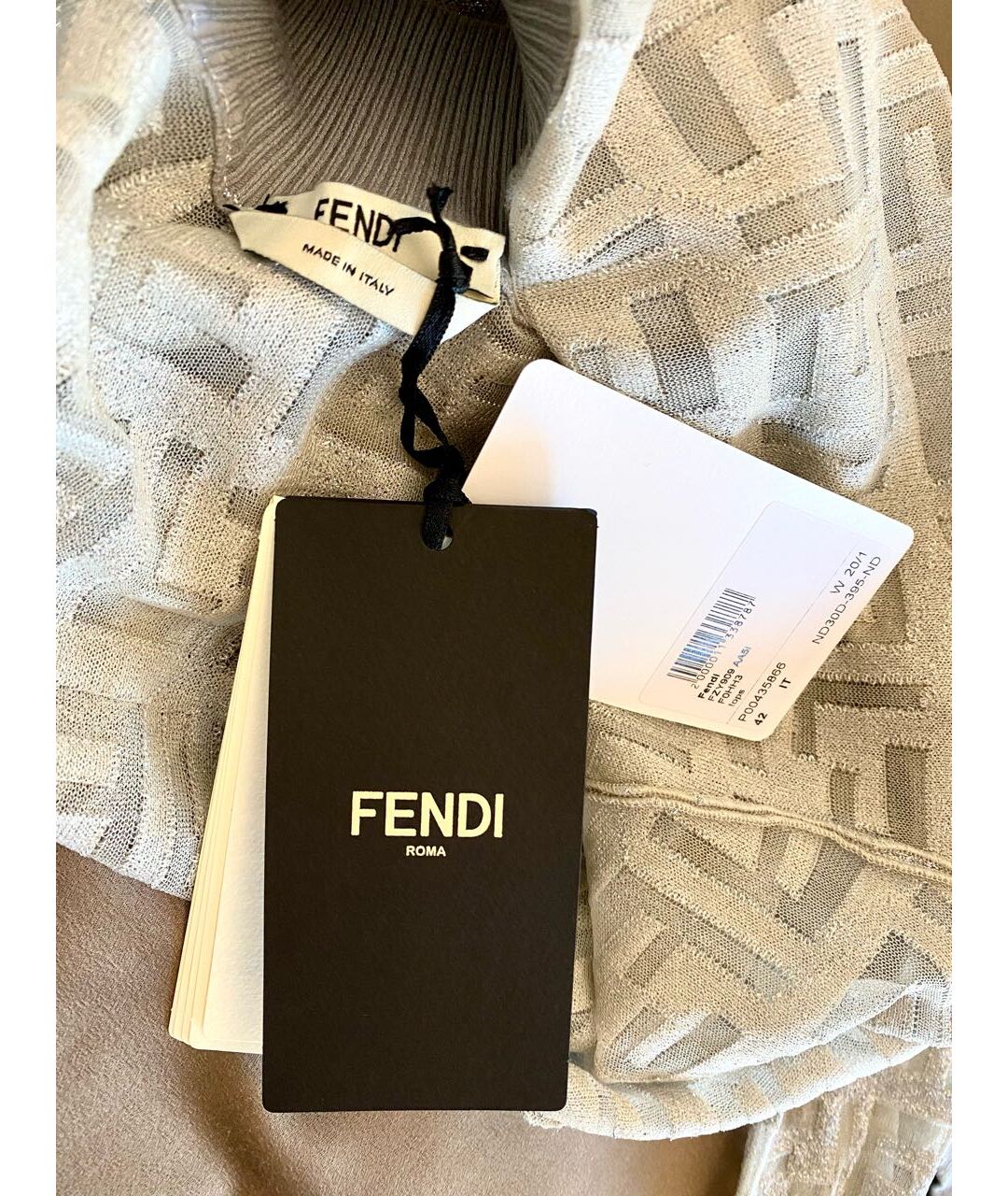 FENDI Серебряный полиамидовый джемпер / свитер, фото 3