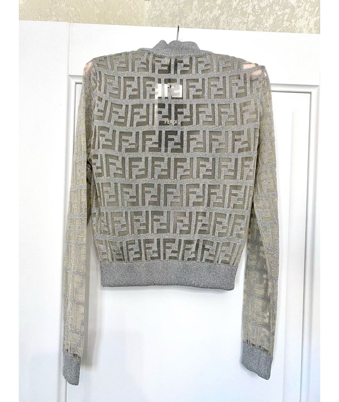 FENDI Серебряный полиамидовый джемпер / свитер, фото 2