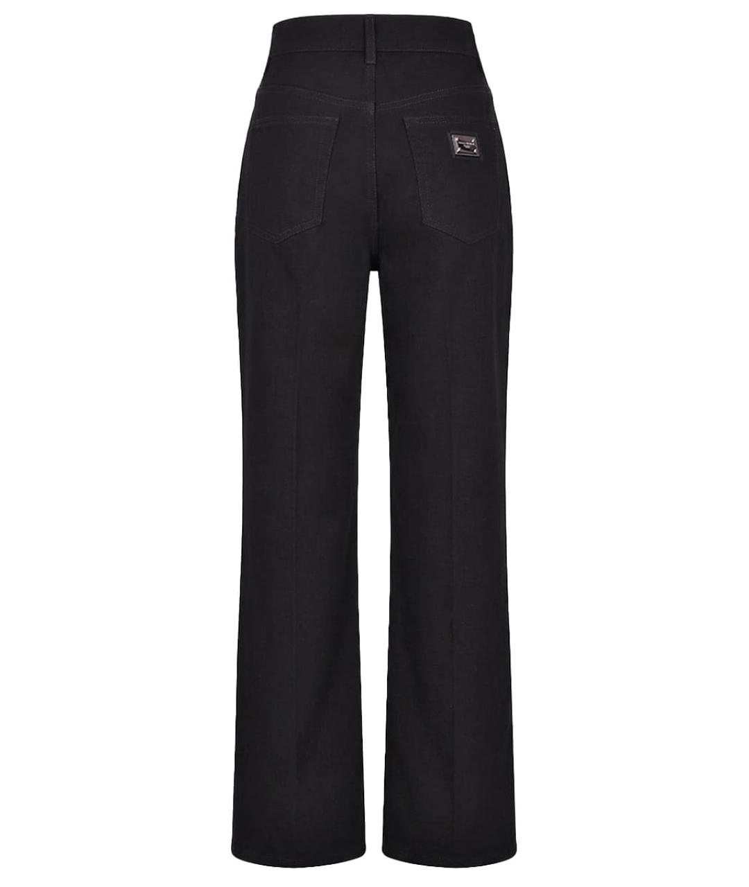DOLCE&GABBANA Черные хлопковые прямые джинсы, фото 2