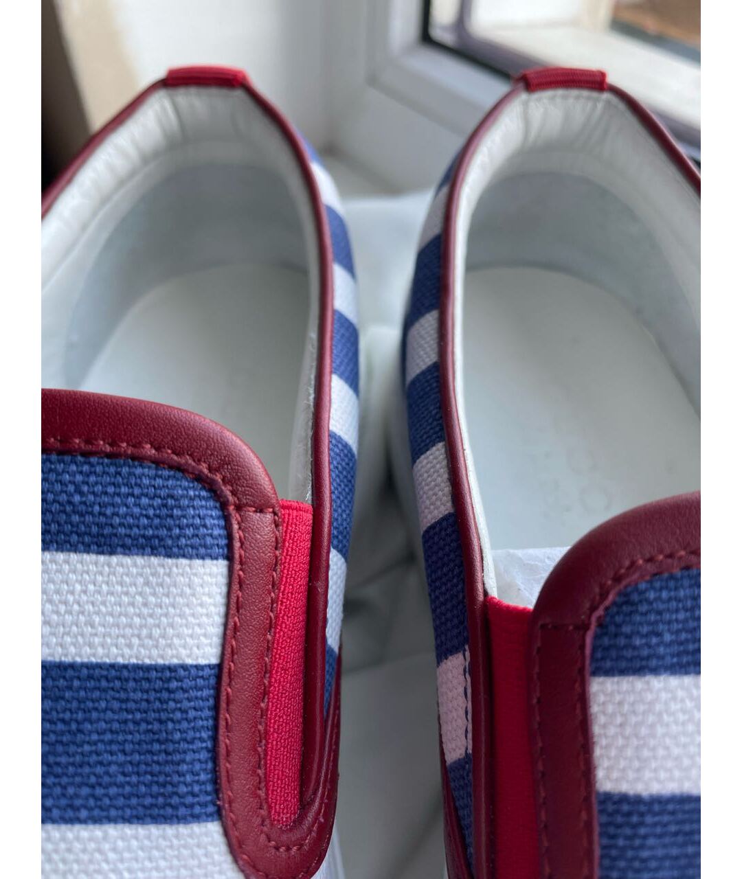 GUCCI Синие текстильные слипоны, фото 7