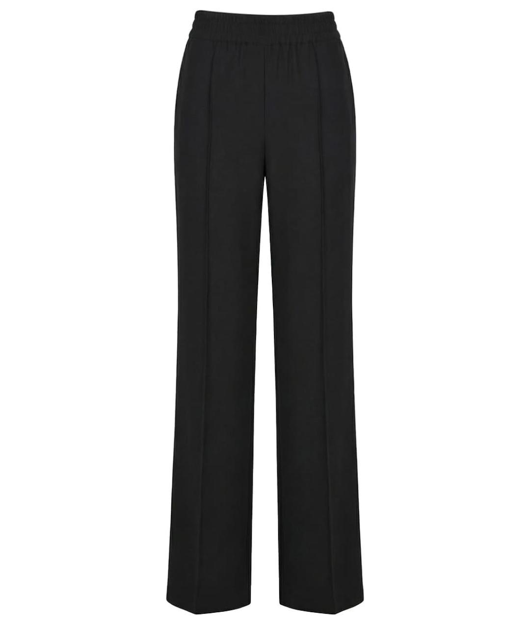 DOLCE&GABBANA Черные шерстяные прямые брюки, фото 1