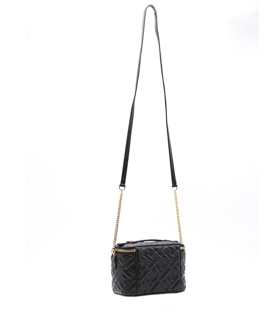 FENDI Черная кожаная сумка тоут, фото 2
