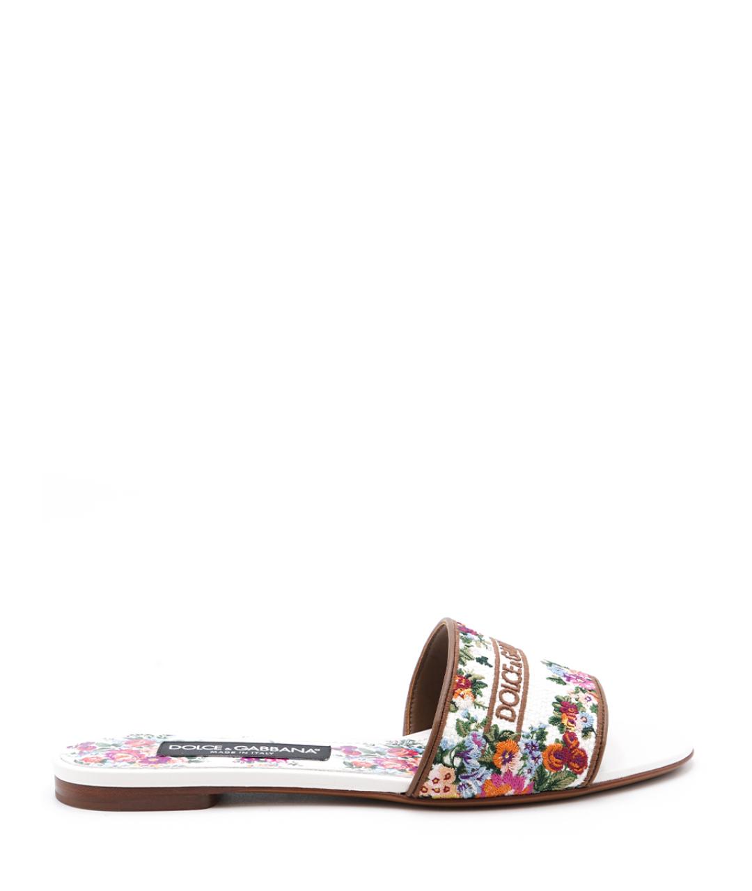 DOLCE&GABBANA Мульти текстильные шлепанцы, фото 1