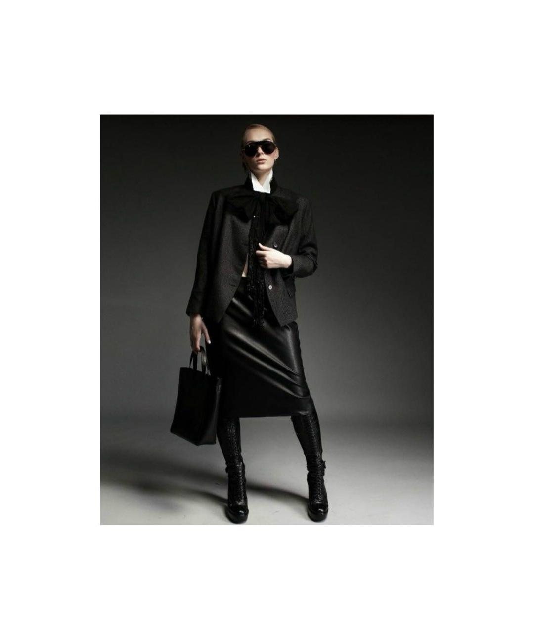 GIVENCHY Черные кожаные сапоги, фото 8