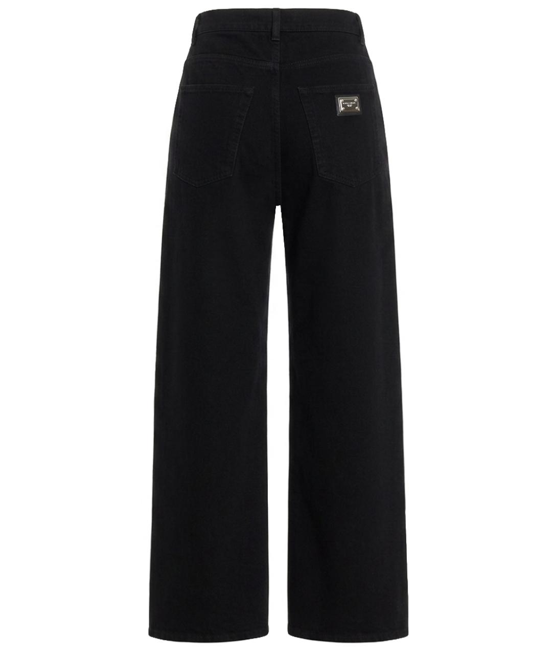 DOLCE&GABBANA Черные хлопковые прямые джинсы, фото 2