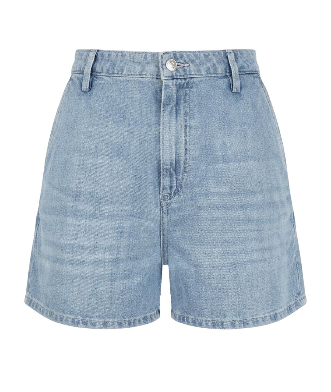 7 FOR ALL MANKIND Голубые хлопковые шорты, фото 1