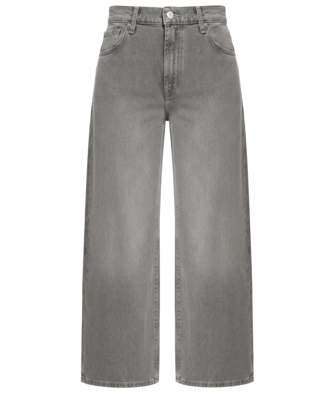 7 FOR ALL MANKIND Серые хлопковые прямые джинсы, фото 1