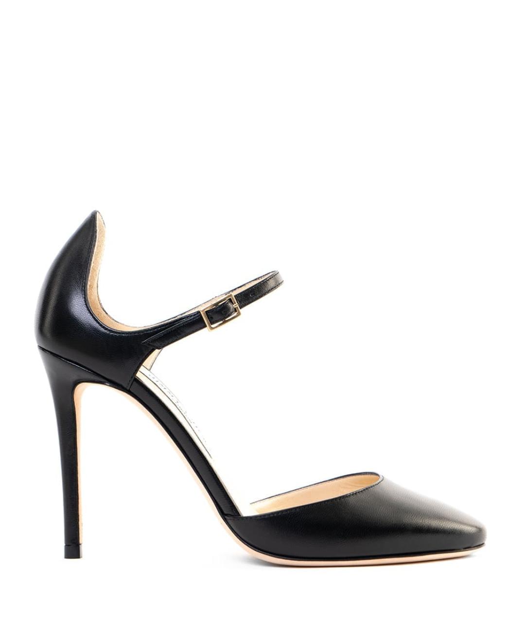 JIMMY CHOO Черные кожаные босоножки, фото 1