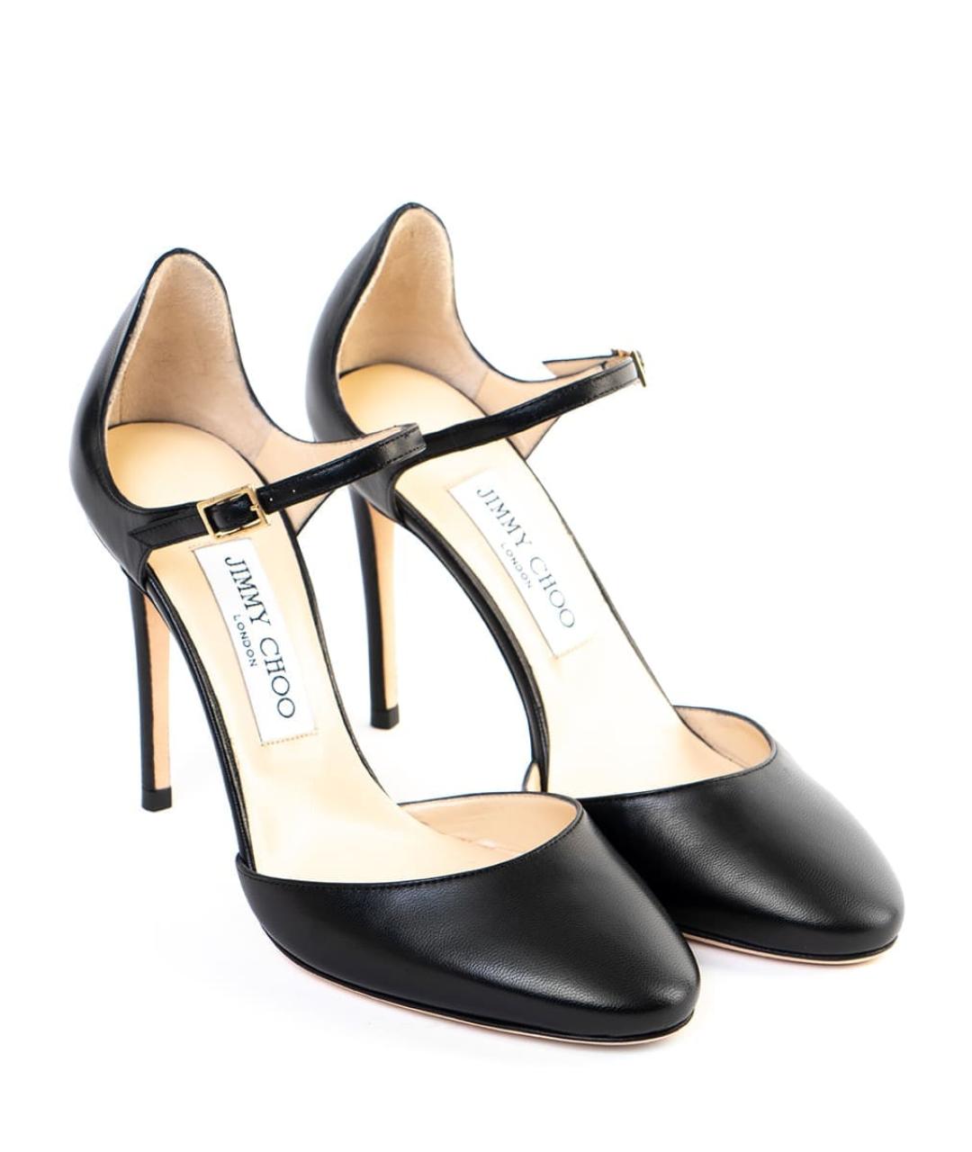 JIMMY CHOO Черные кожаные босоножки, фото 2
