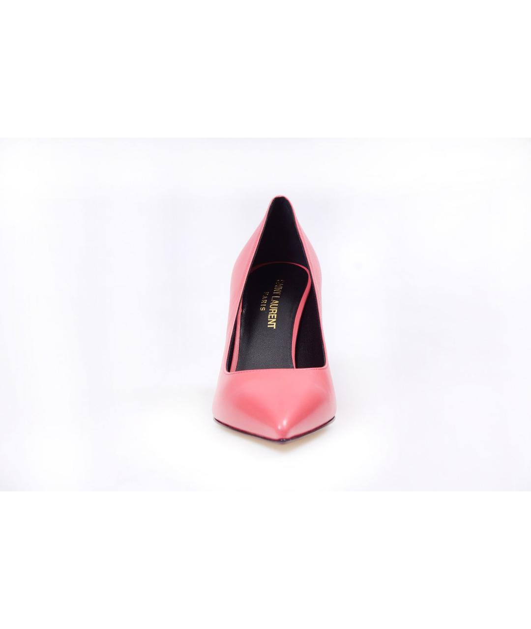 SAINT LAURENT Розовые кожаные туфли, фото 4