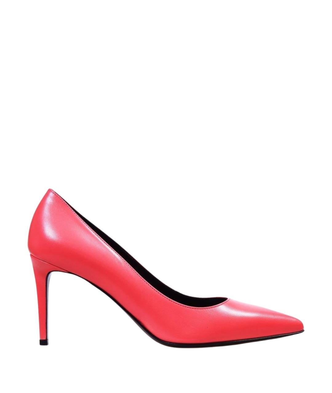 SAINT LAURENT Розовые кожаные туфли, фото 1