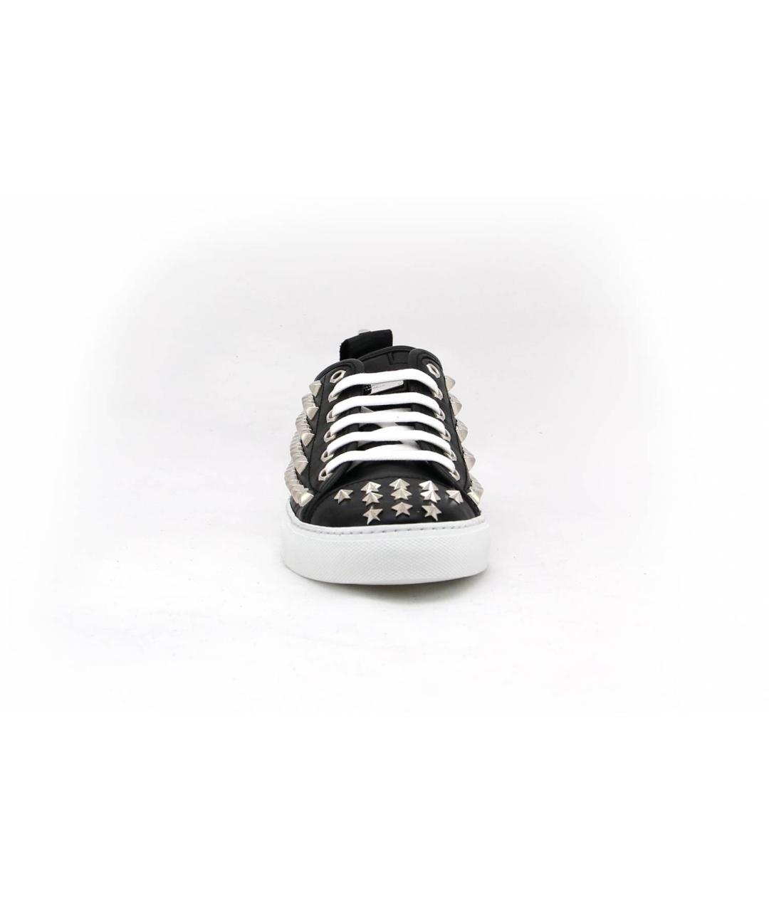 PHILIPP PLEIN Черные кожаные кеды, фото 3