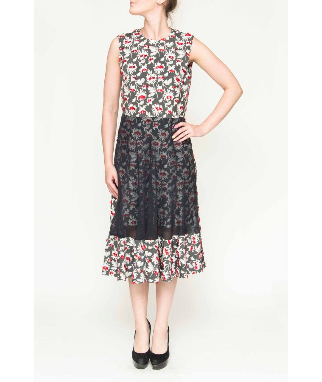 BALENCIAGA Мульти вискозное повседневное платье, фото 3