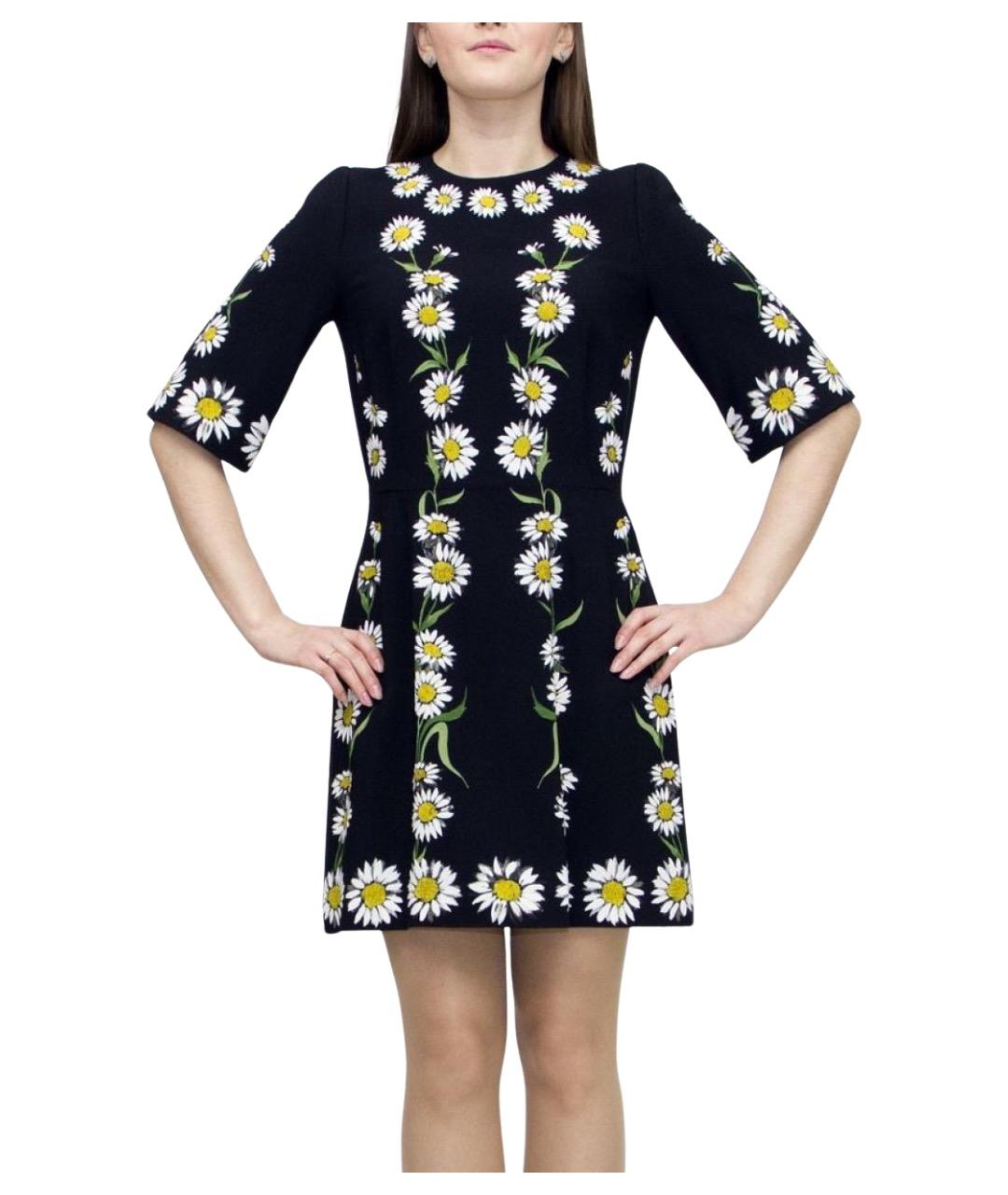 DOLCE&GABBANA Черное вискозное повседневное платье, фото 1