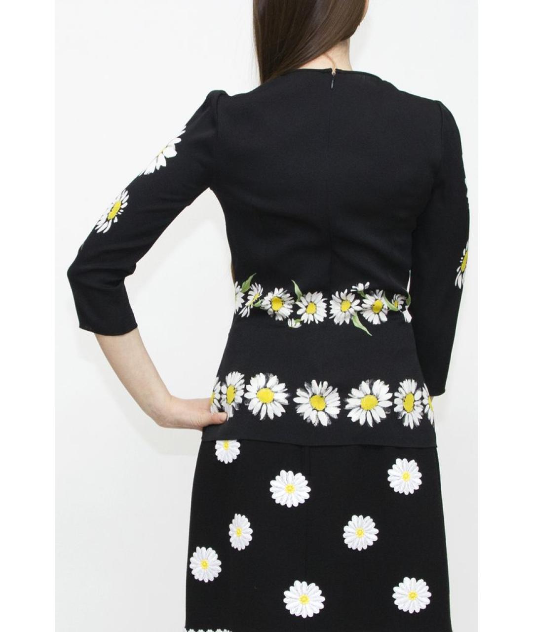 DOLCE&GABBANA Черная шелковая блузы, фото 2