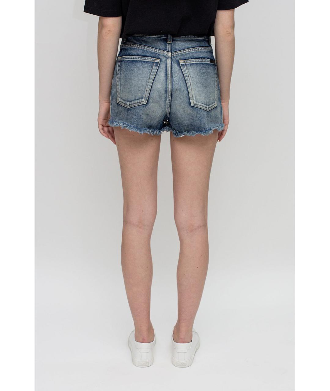 SAINT LAURENT Синие шорты, фото 4