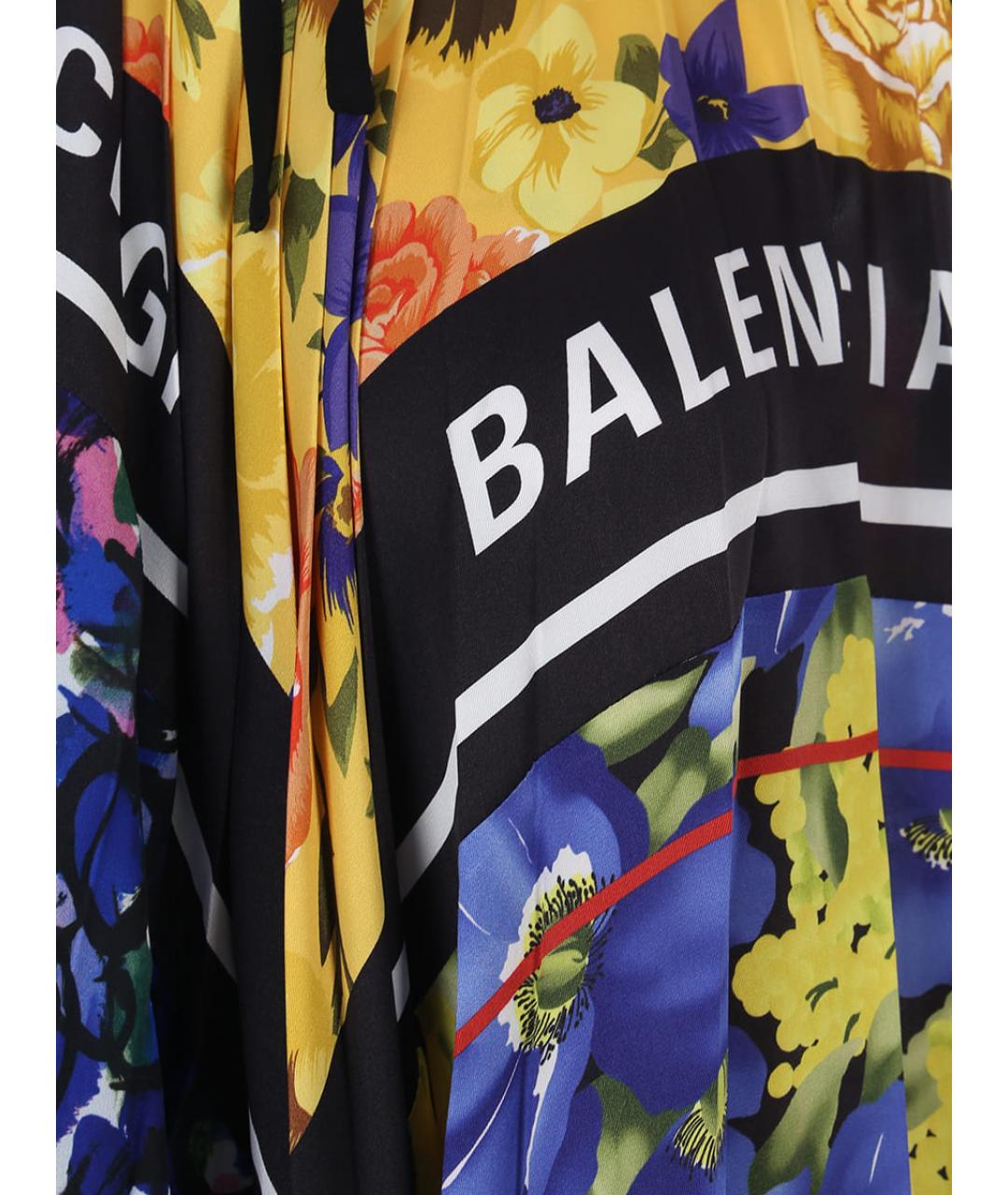 BALENCIAGA Мульти полиэстеровое повседневное платье, фото 3
