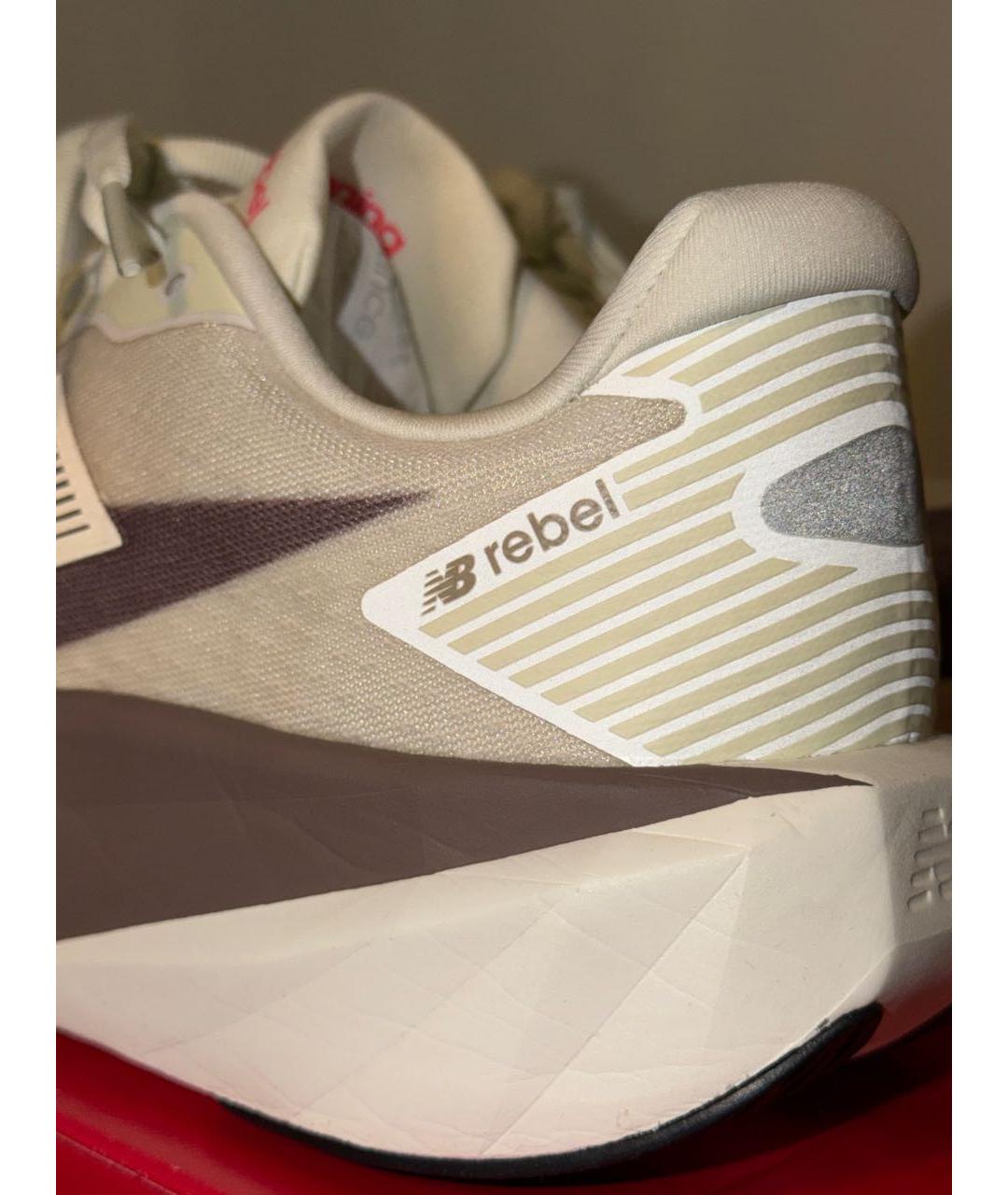 NEW BALANCE Бежевые синтетические низкие кроссовки / кеды, фото 8