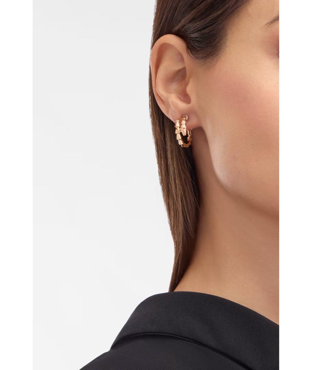 BVLGARI Золотые серьги из розового золота, фото 3