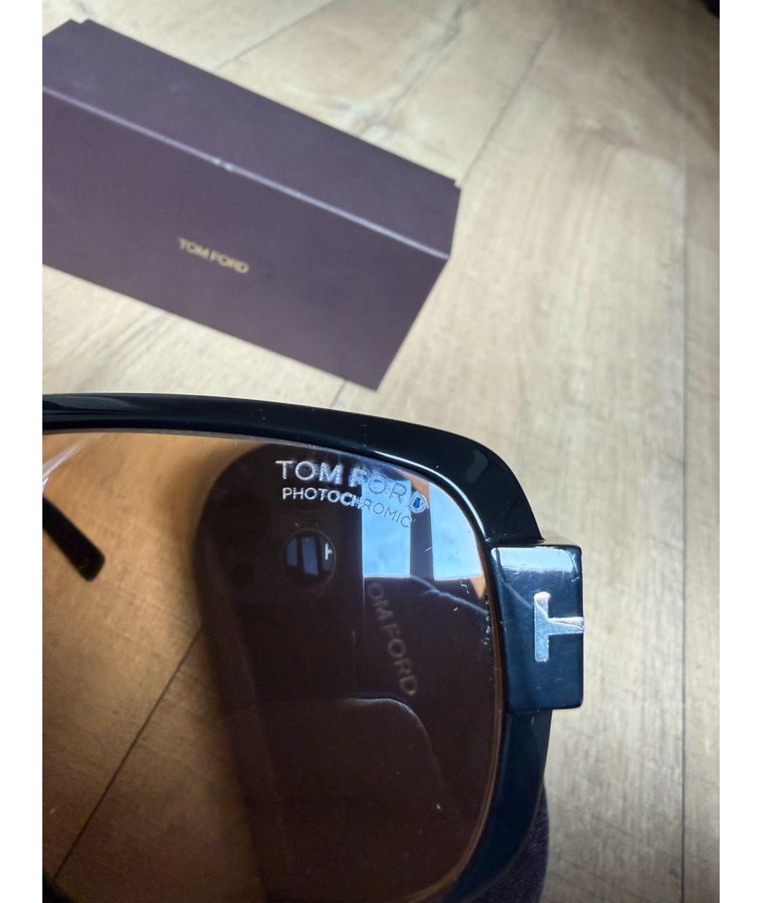 TOM FORD Черные пластиковые солнцезащитные очки, фото 8
