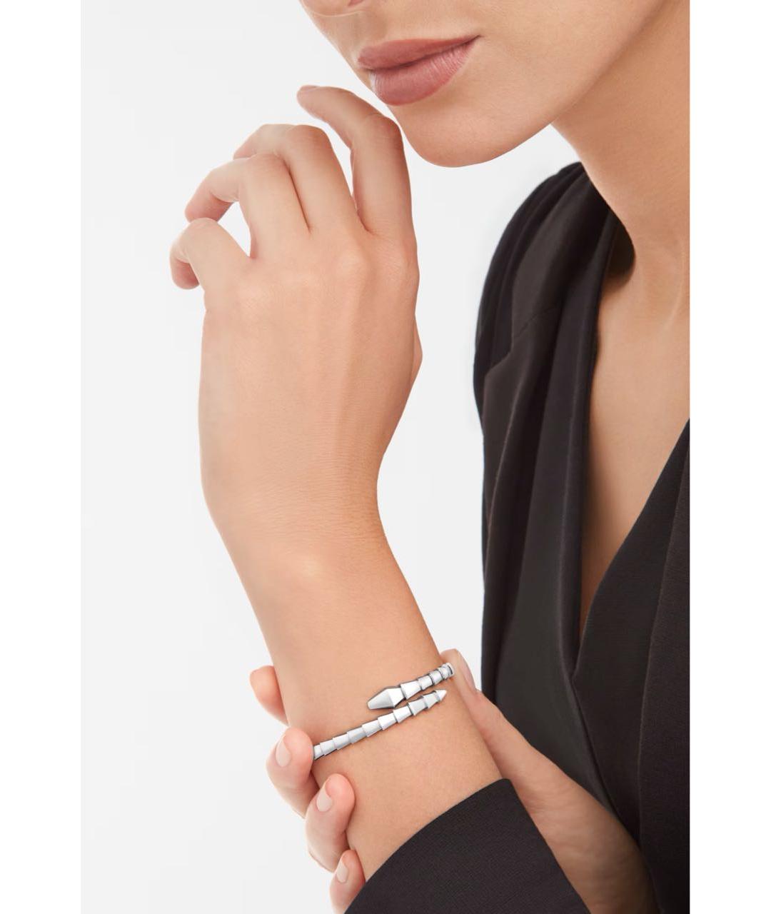 BVLGARI Серебряный браслет из белого золота, фото 3
