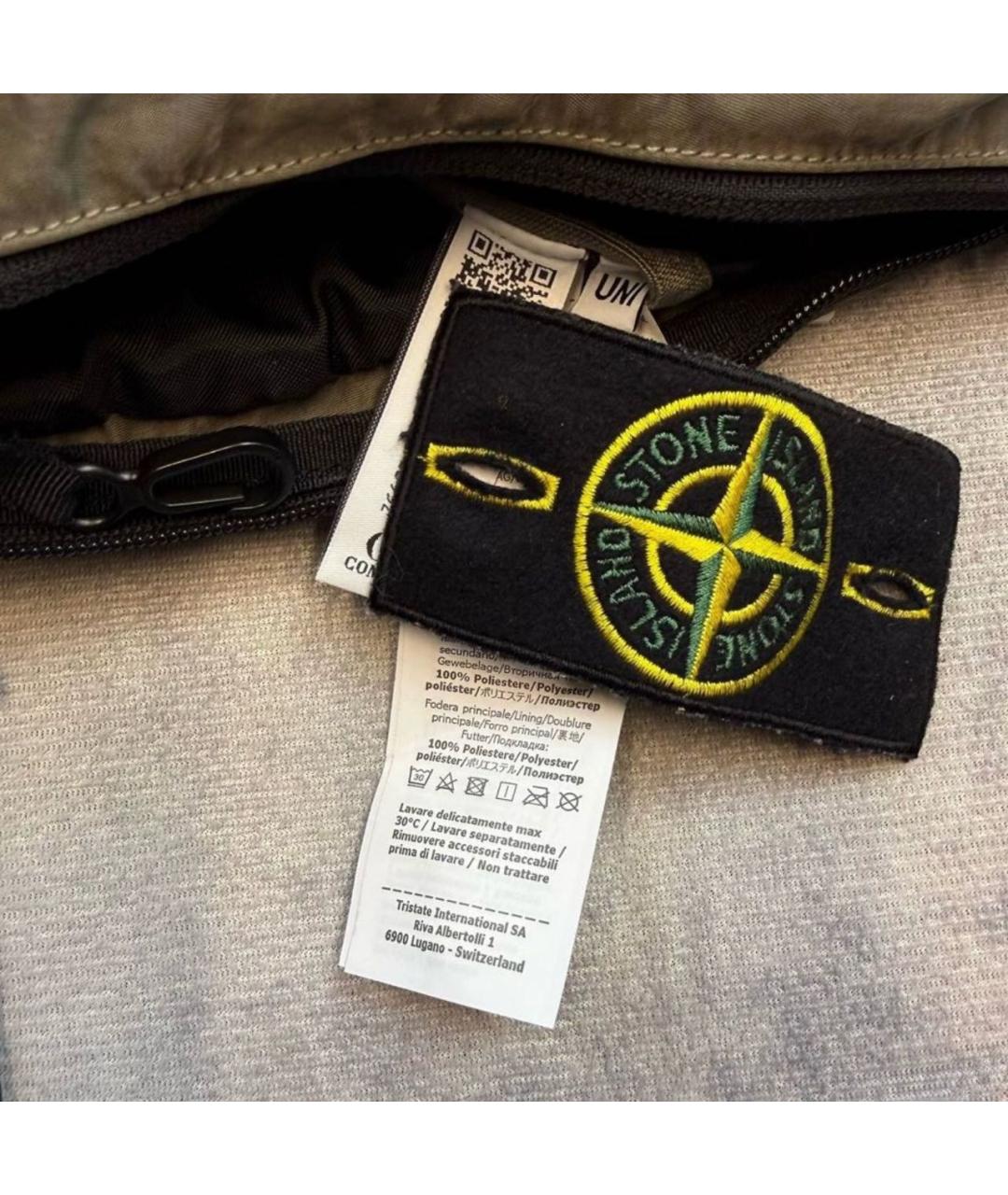 CP COMPANY Хаки тканевая сумка на плечо, фото 4