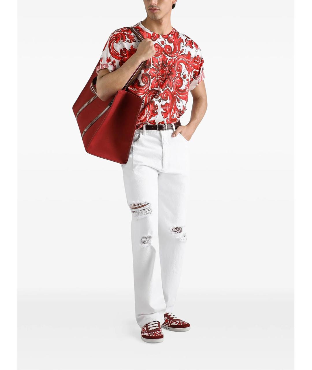 DOLCE&GABBANA Мульти хлопковая футболка, фото 2