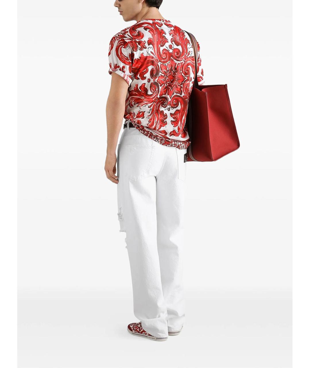 DOLCE&GABBANA Мульти хлопковая футболка, фото 3