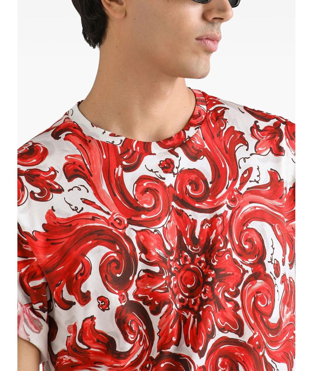DOLCE&GABBANA Мульти хлопковая футболка, фото 4