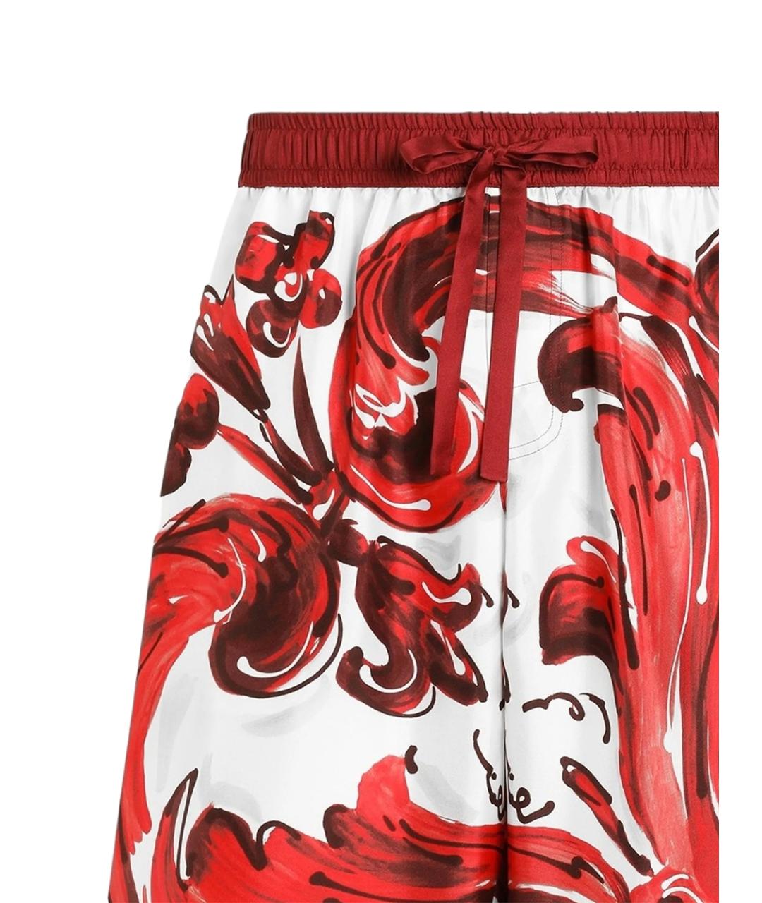 DOLCE&GABBANA Красные шелковые шорты, фото 2