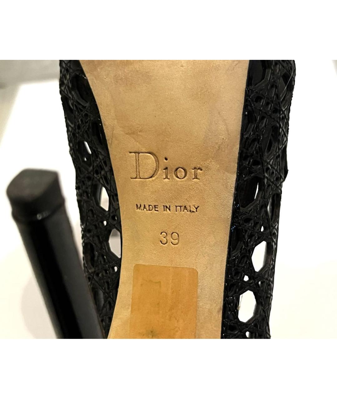 CHRISTIAN DIOR Черные кожаные туфли, фото 3
