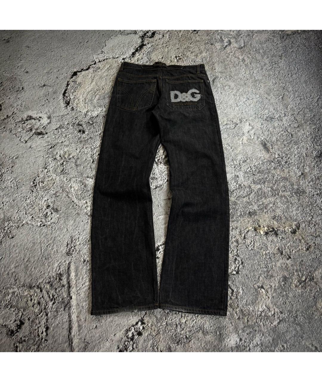 DOLCE&GABBANA Антрацитовые хлопковые джинсы, фото 2