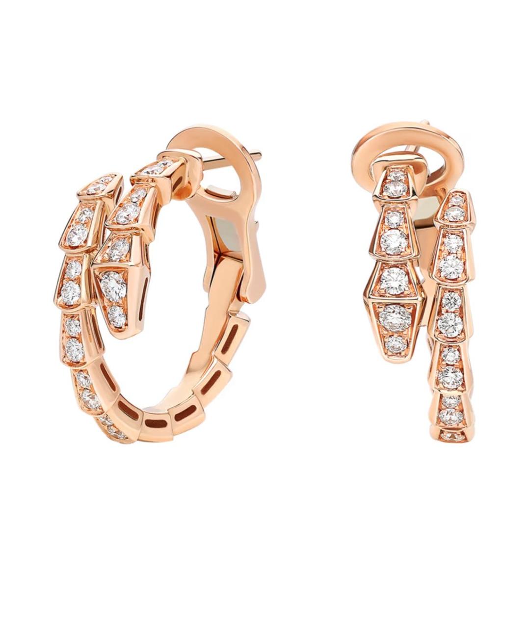 BVLGARI Золотые серьги из розового золота, фото 1