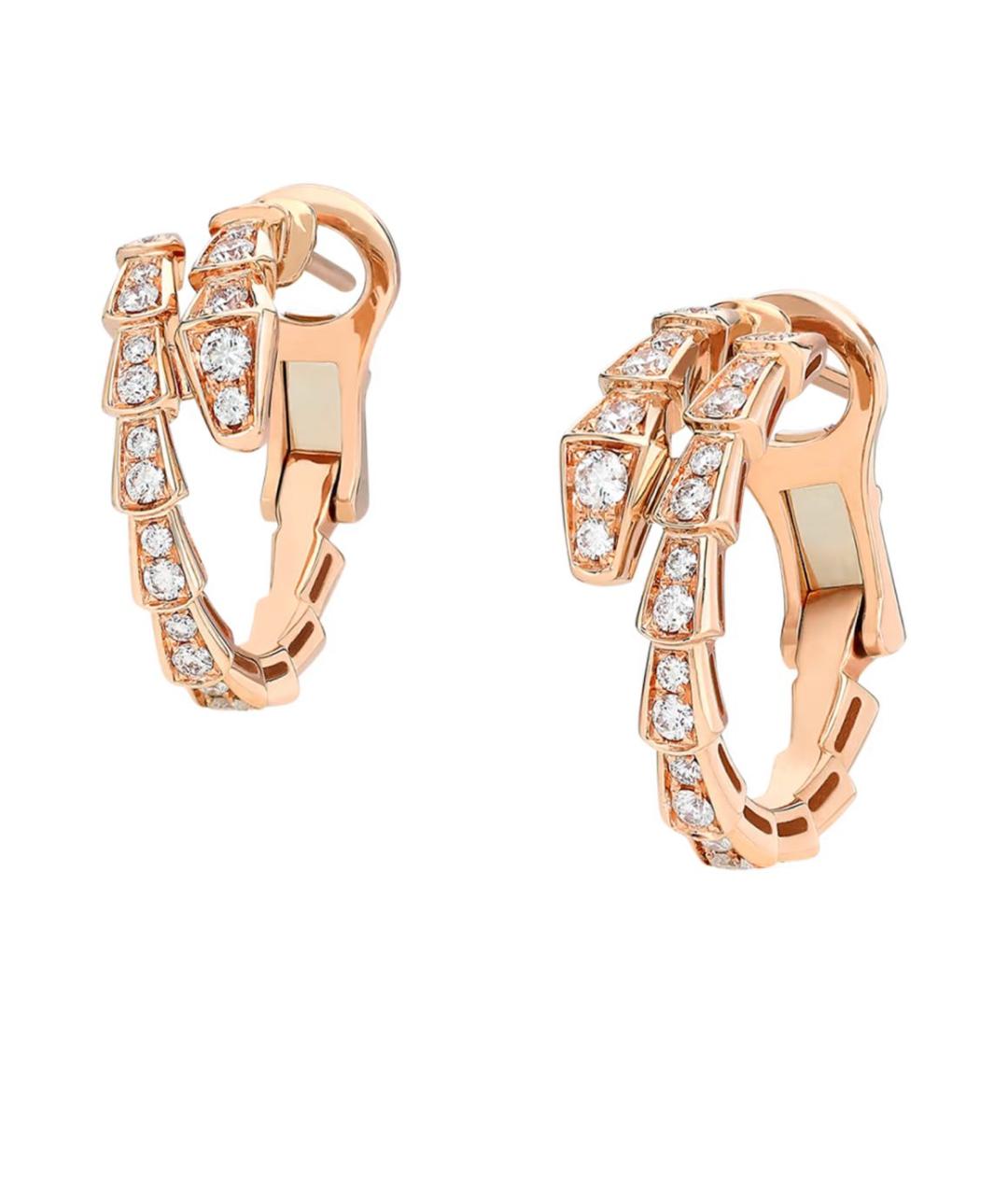 BVLGARI Золотые серьги из розового золота, фото 2