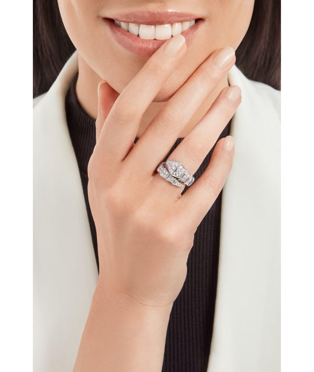 BVLGARI Серебряные серьги из белого золота, фото 3