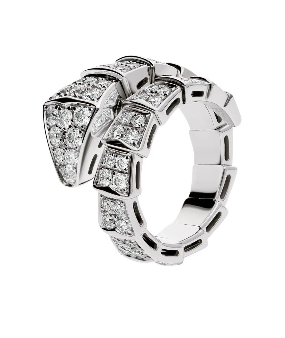 BVLGARI Серебряные серьги из белого золота, фото 1