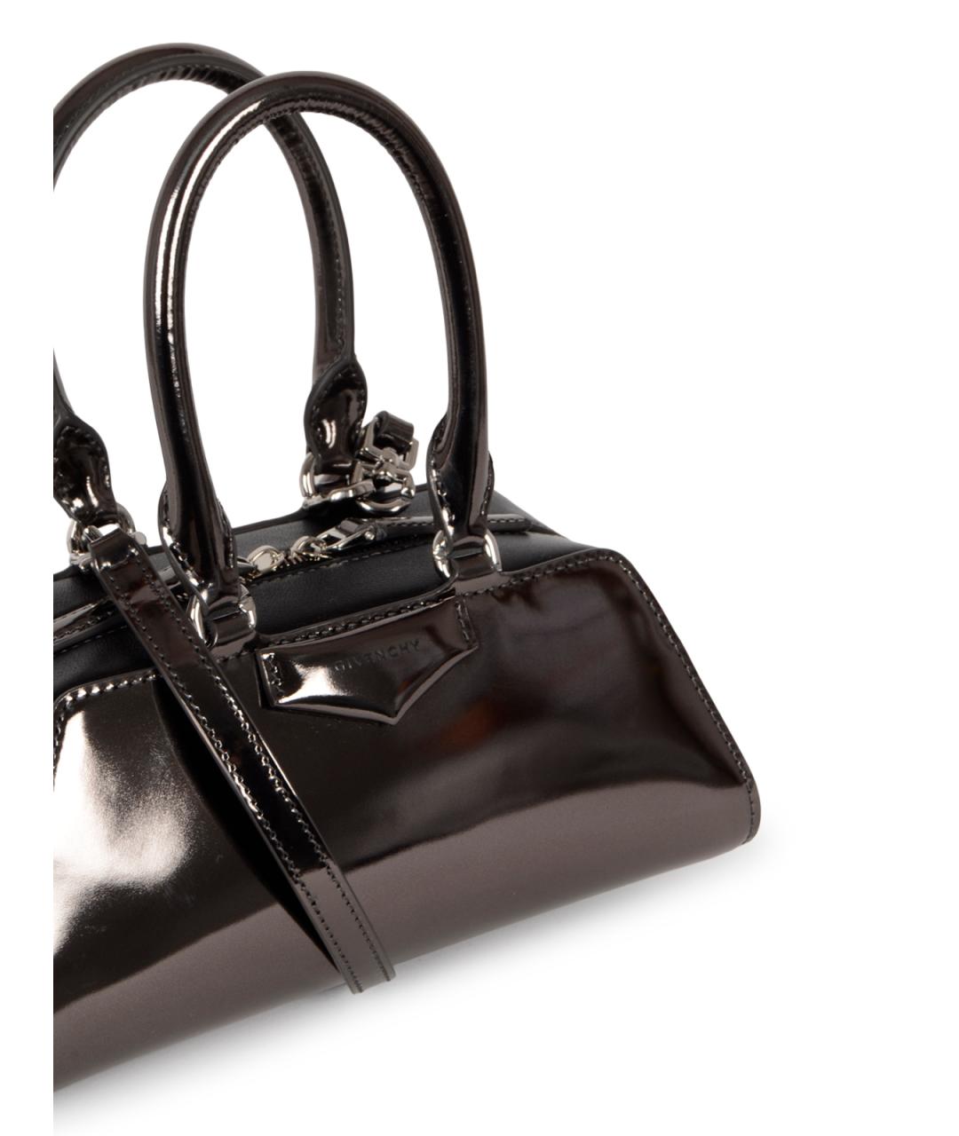 GIVENCHY Серебряная кожаная сумка через плечо, фото 4