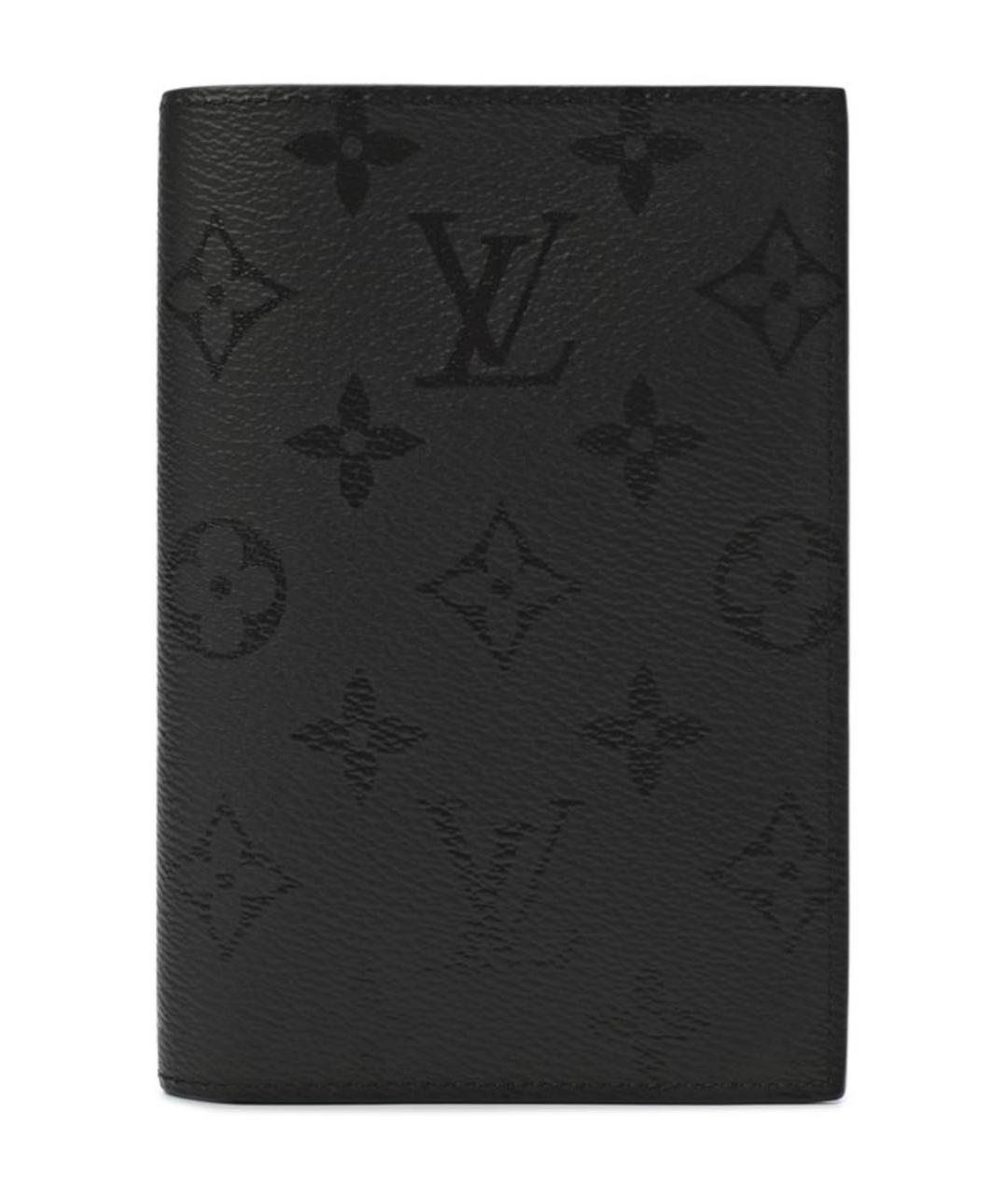 LOUIS VUITTON Черный кожаный кардхолдер, фото 1