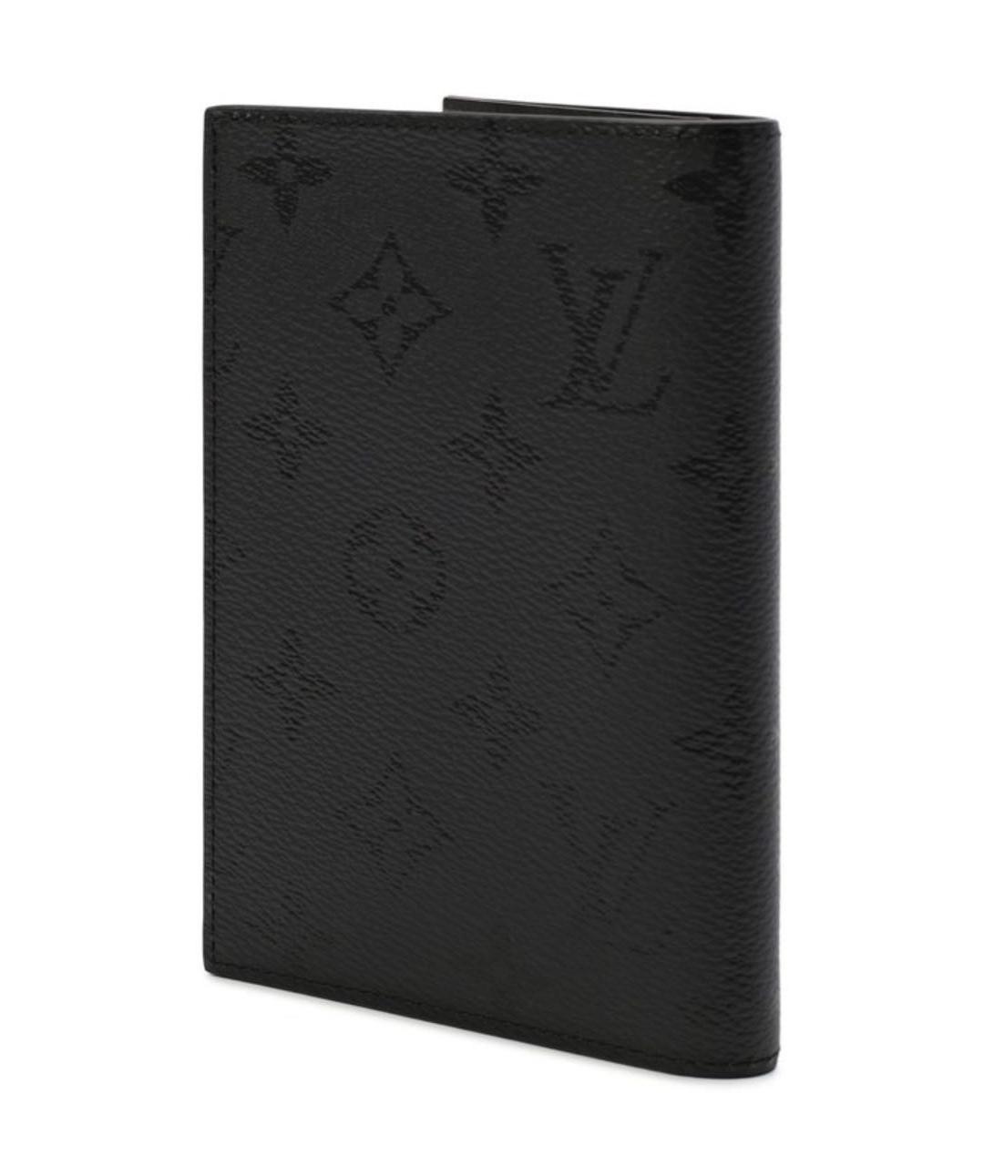 LOUIS VUITTON Черный кожаный кардхолдер, фото 5