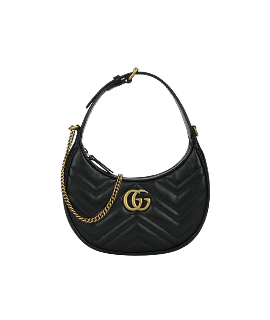 GUCCI Черная кожаная сумка через плечо, фото 5