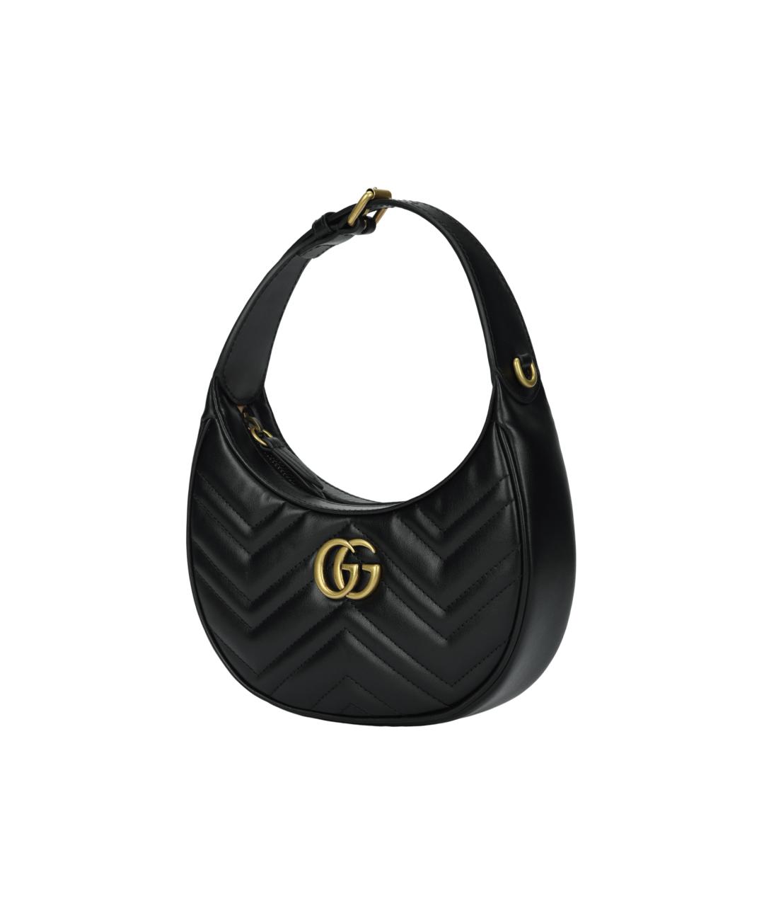 GUCCI Черная кожаная сумка через плечо, фото 2