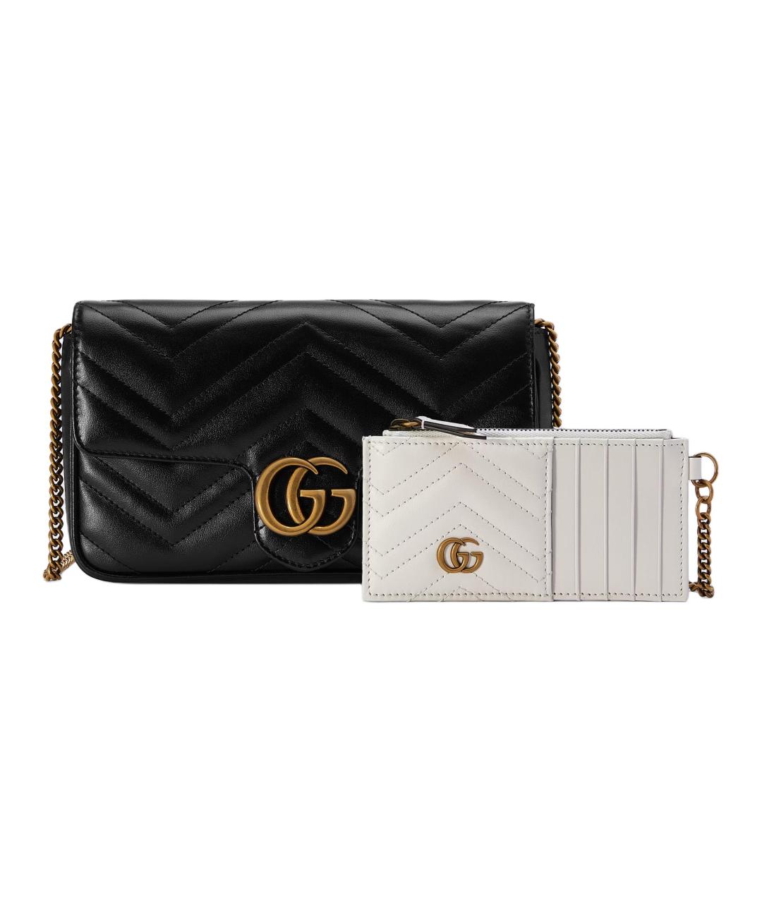 GUCCI Черная кожаная сумка через плечо, фото 2