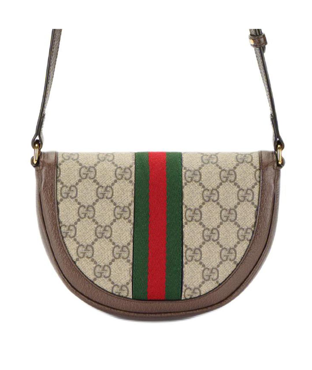 GUCCI Бежевая тканевая сумка через плечо, фото 3
